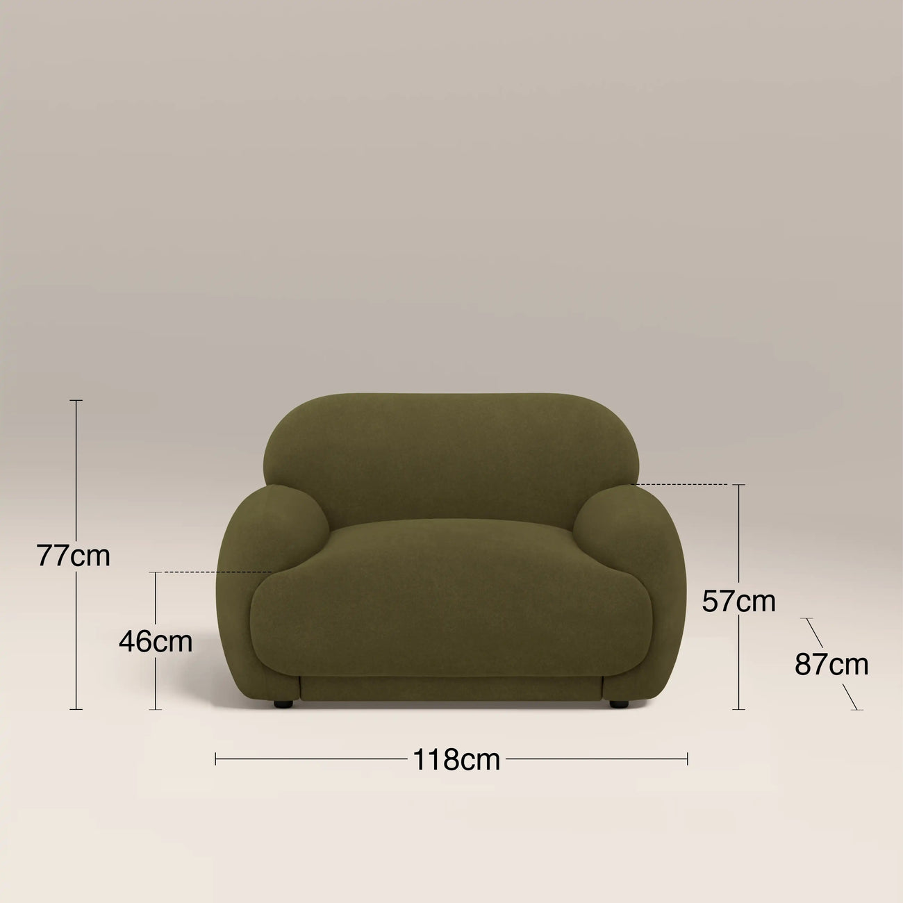 Cloud Armchair Moss Green