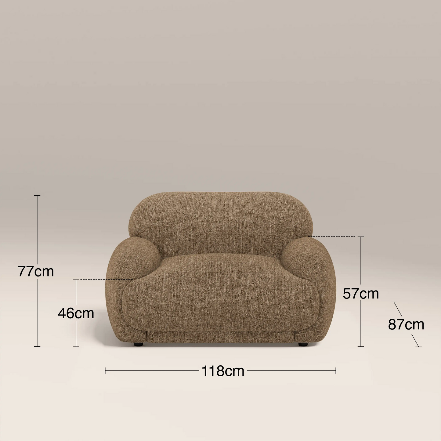 Cloud Armchair Speckled Cappuccino