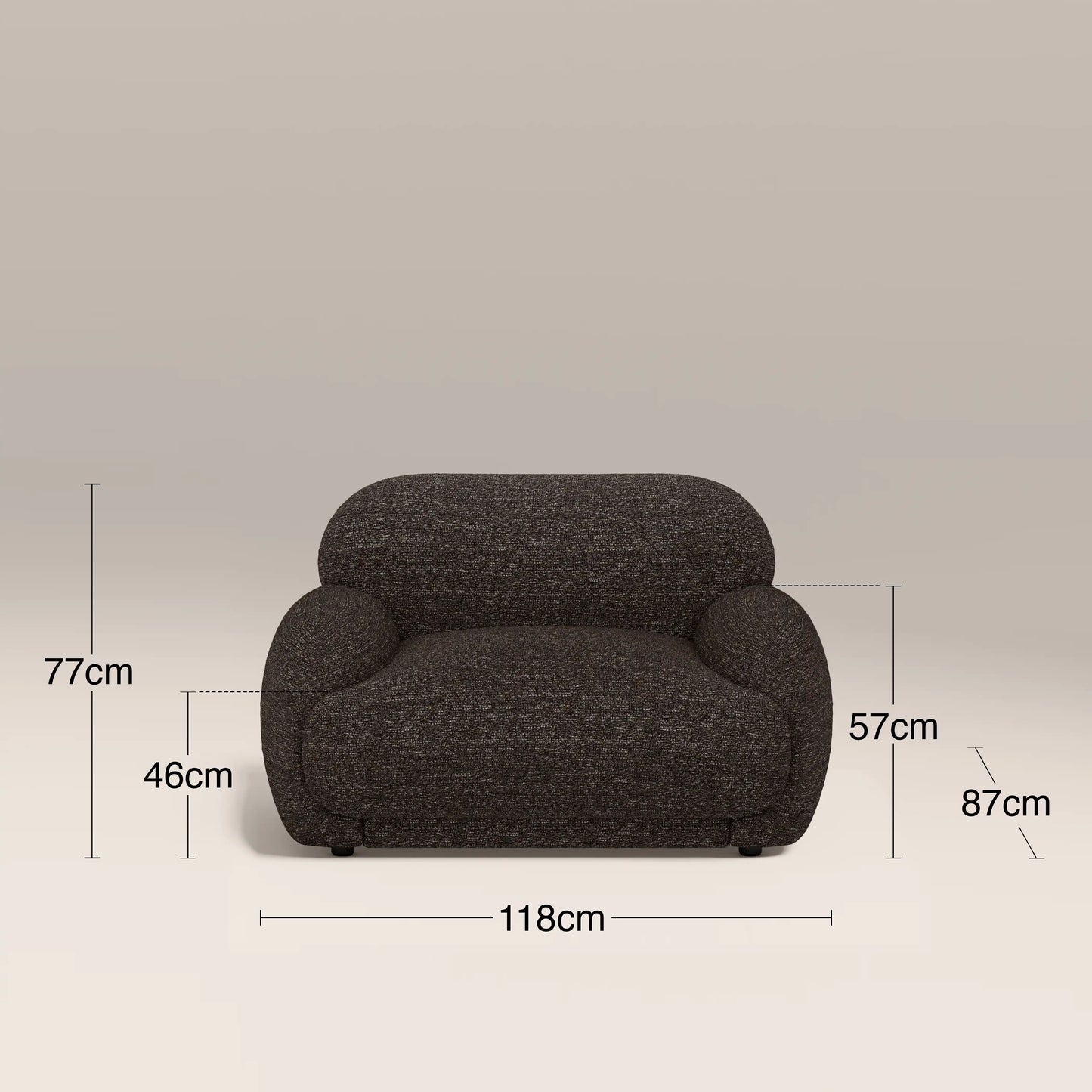 Cloud Armchair Speckled Espresso