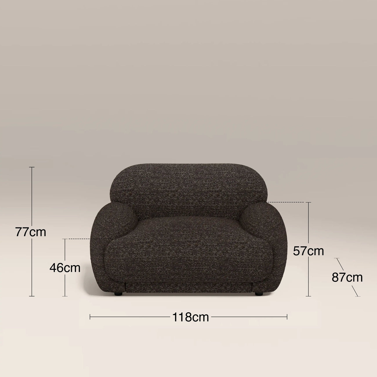 Cloud Armchair Speckled Espresso