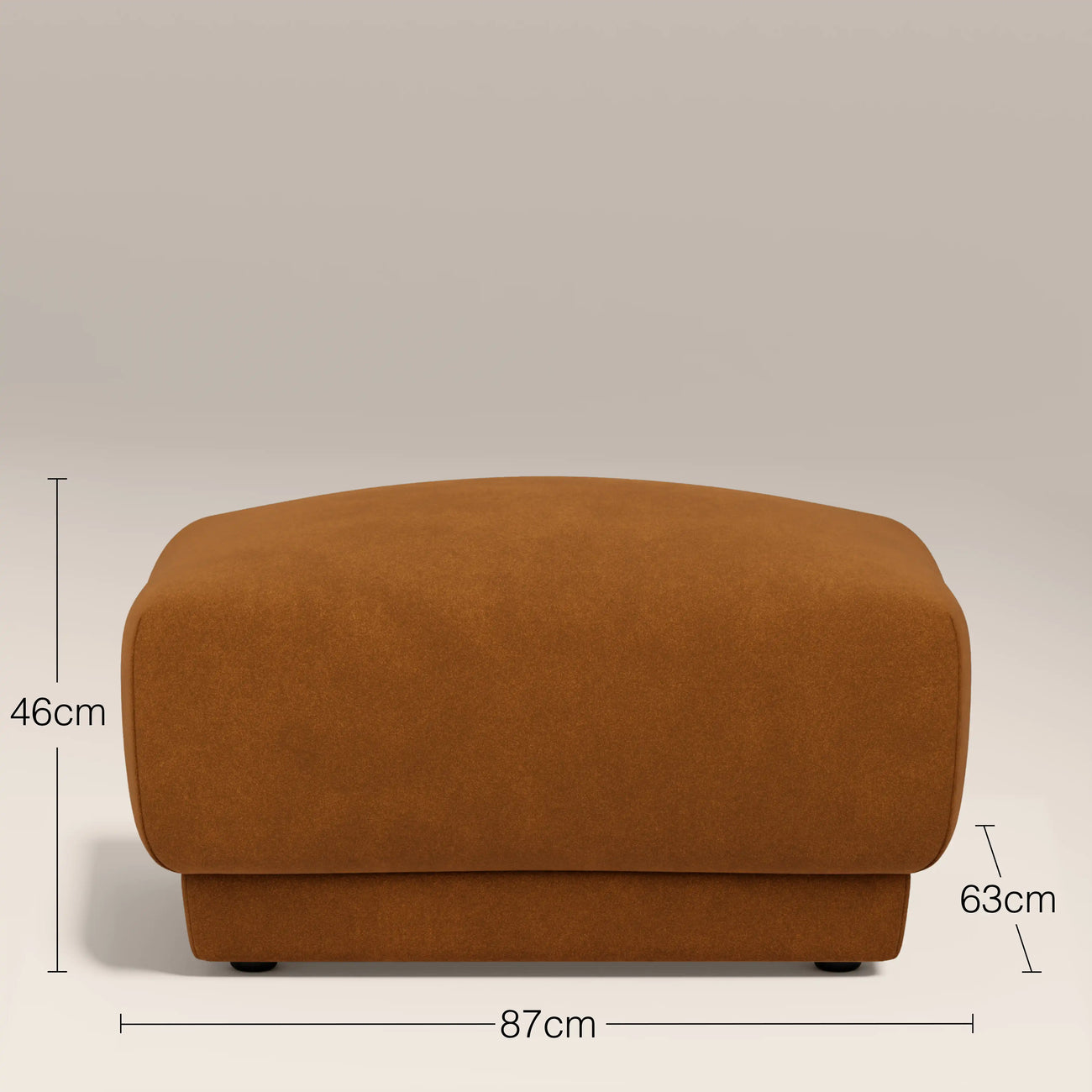 Cloud Footstool Caramel Brown