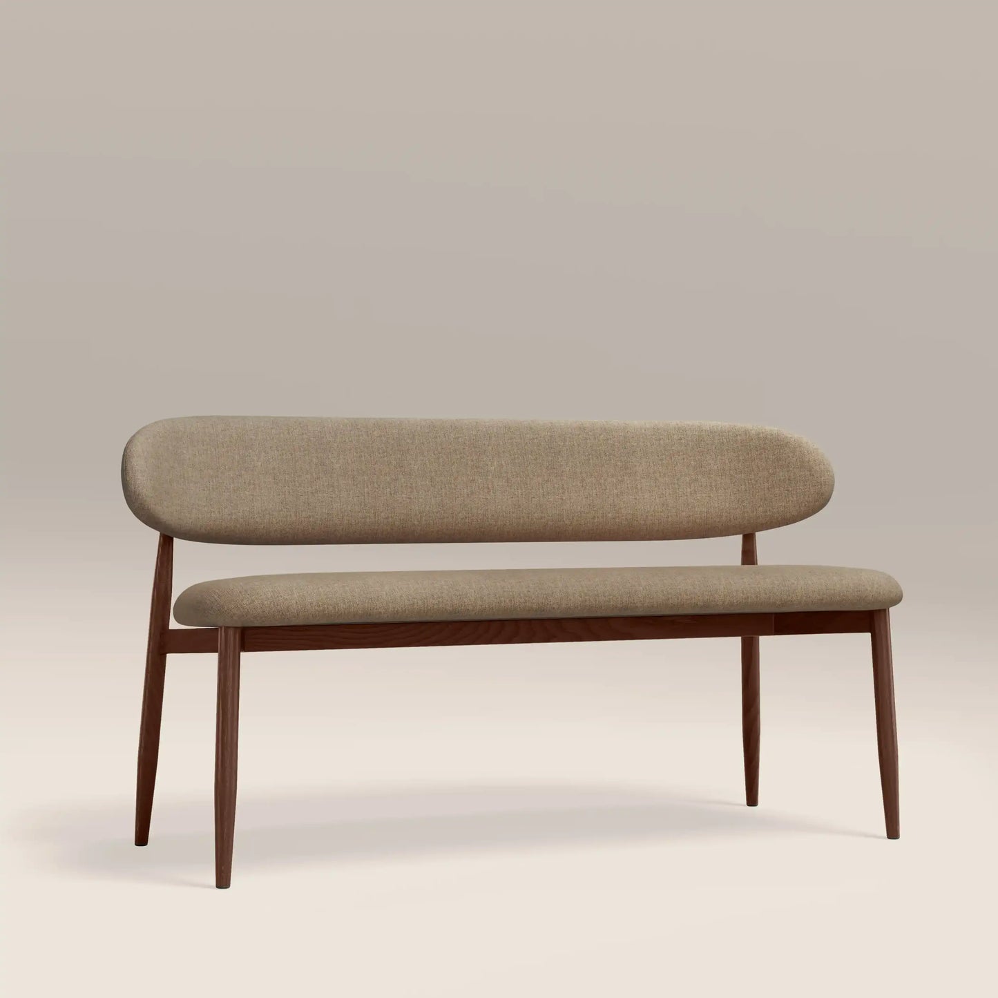 Halston 3 Seater Dining Bench Latte & Walnut