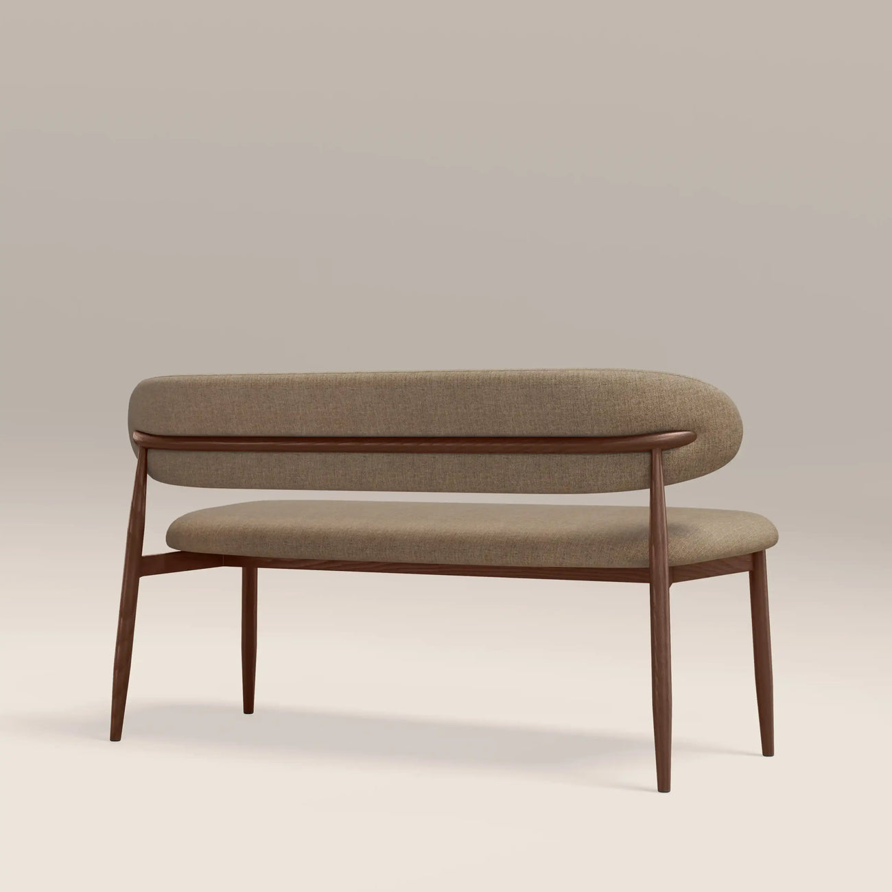 Halston 3 Seater Dining Bench Latte & Walnut