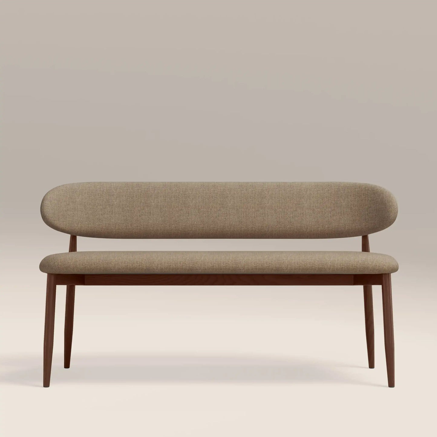 Halston 3 Seater Dining Bench Latte & Walnut