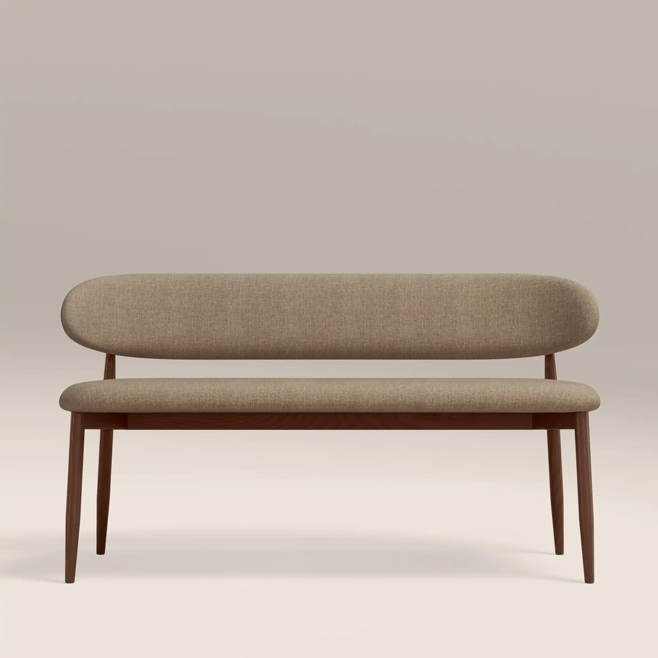 Halston 3 Seater Dining Bench Latte & Walnut
