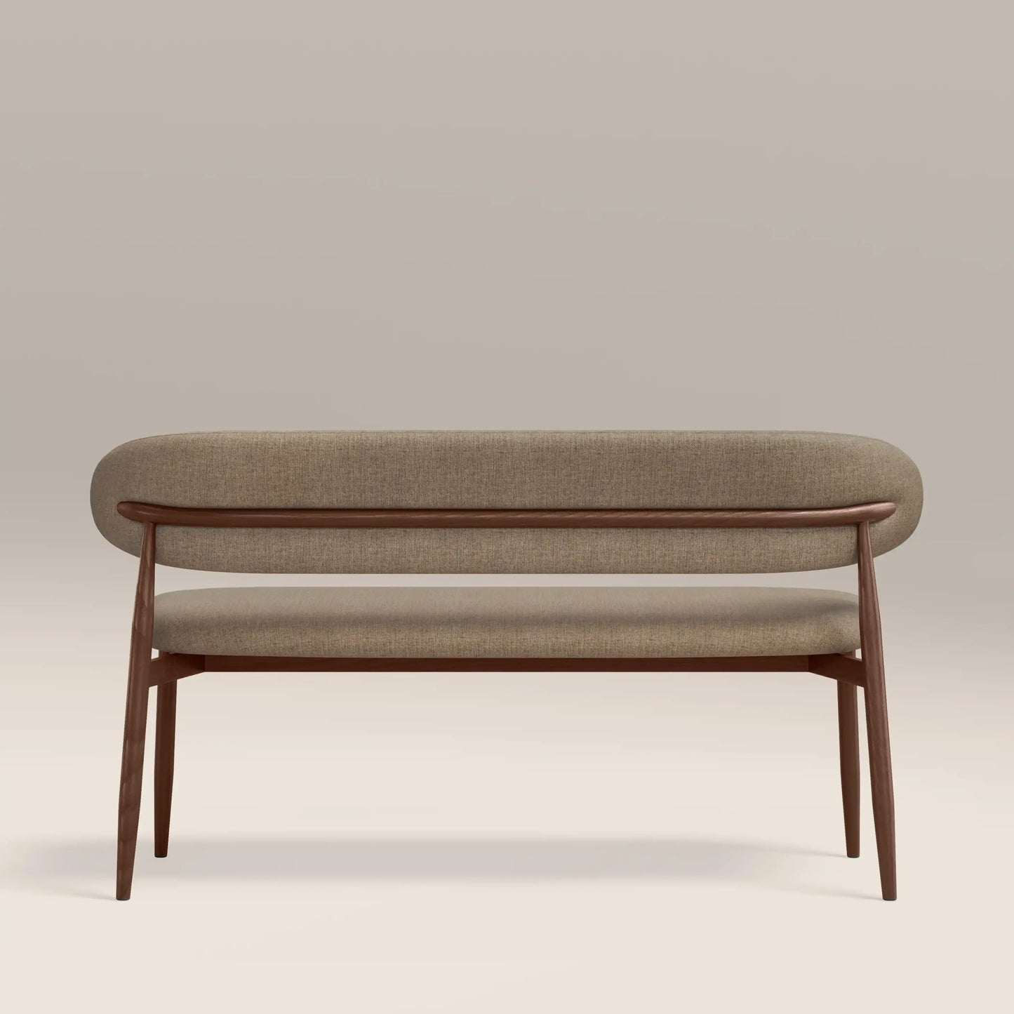 Halston 3 Seater Dining Bench Latte & Walnut