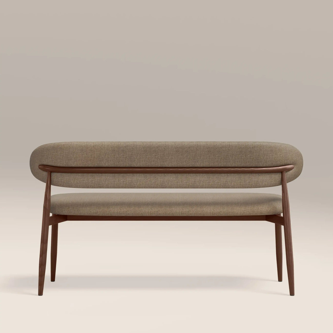 Halston 3 Seater Dining Bench Latte & Walnut