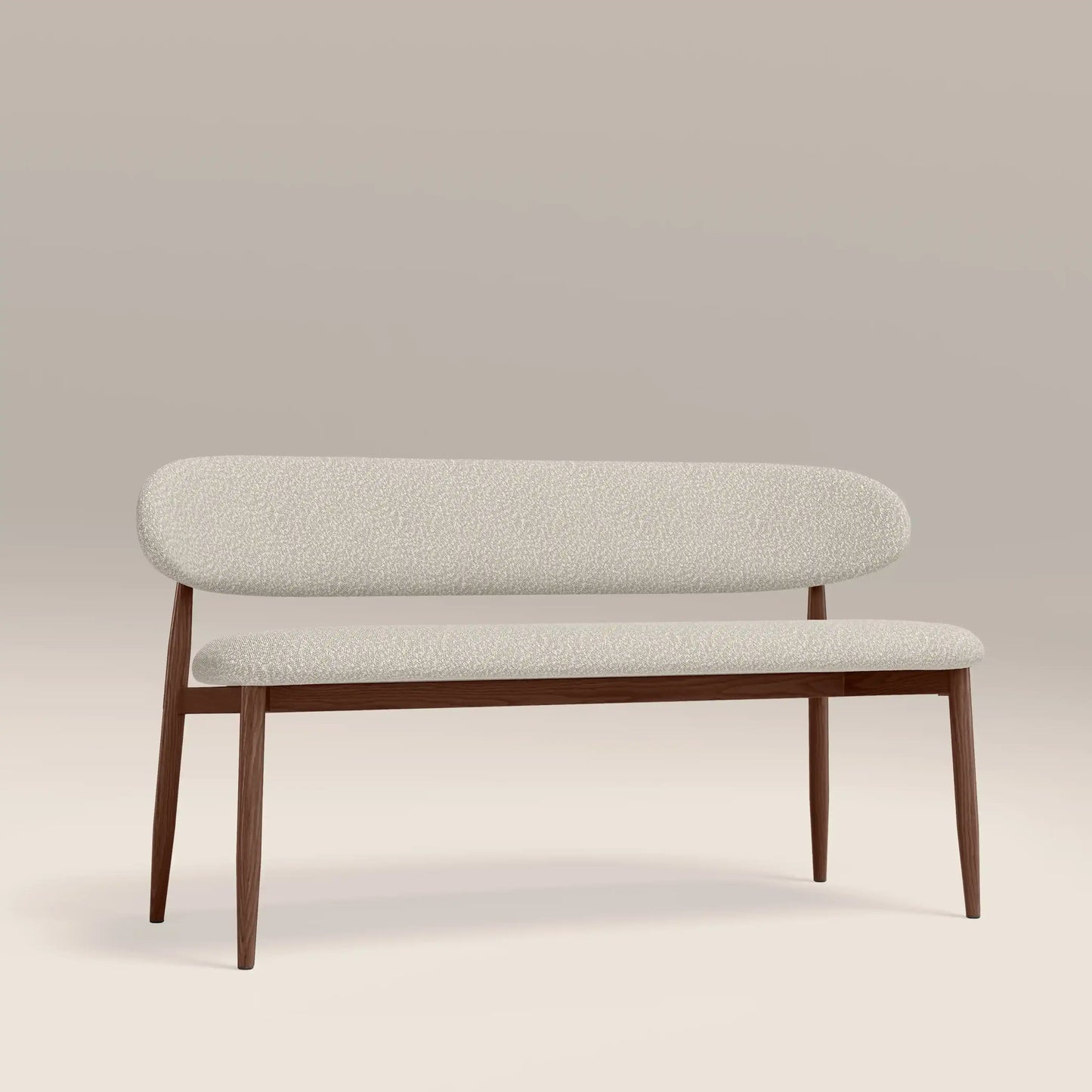 Halston 3 Seater Dining Bench Speckled Stone & Walnut