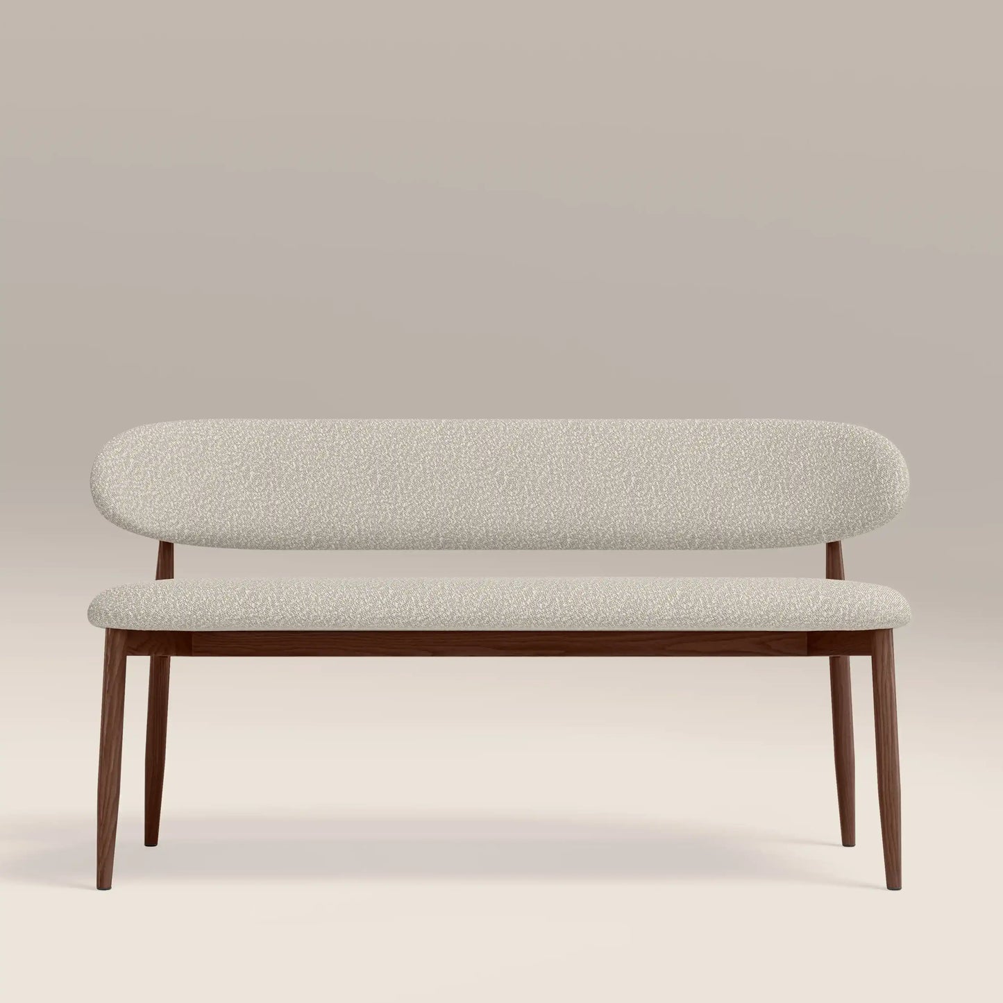 Halston 3 Seater Dining Bench Speckled Stone & Walnut