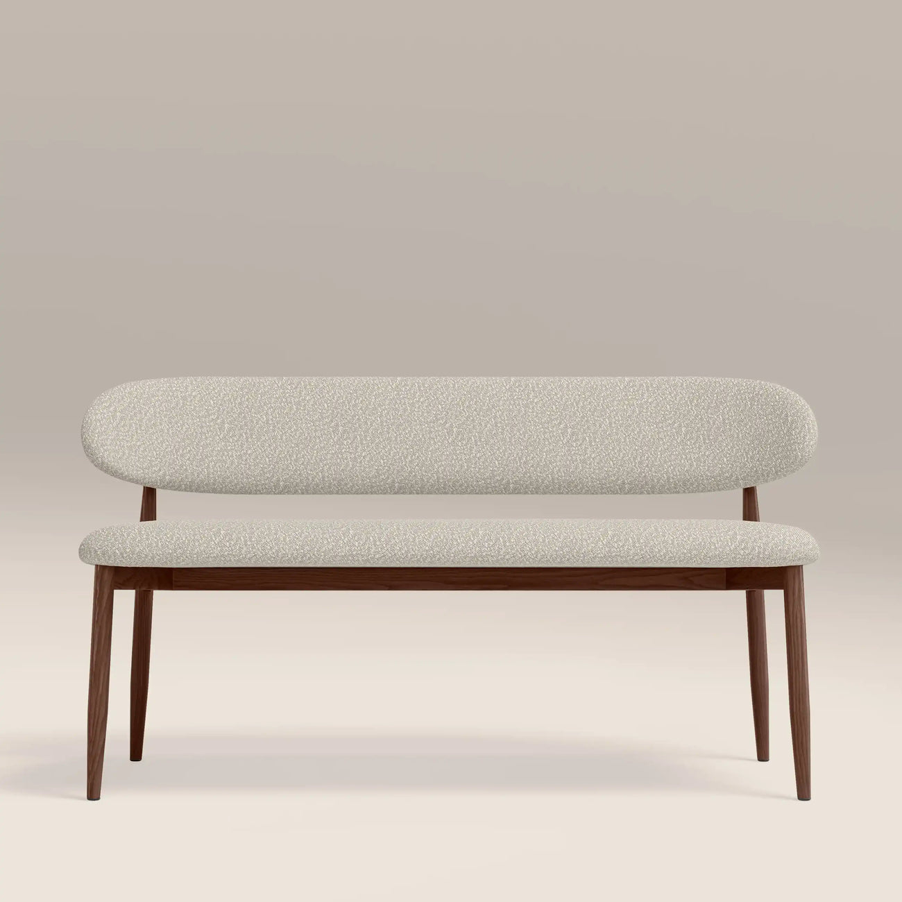 Halston 3 Seater Dining Bench Speckled Stone & Walnut
