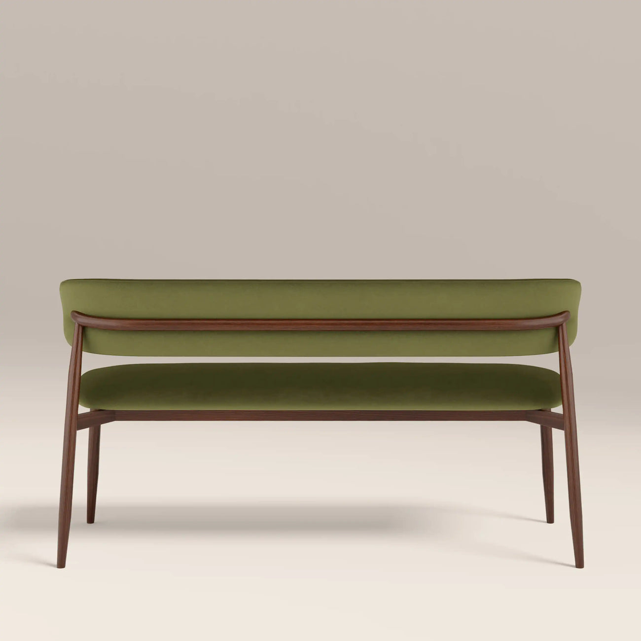 Halston 3 Seater Dining Bench Olive Green & Walnut