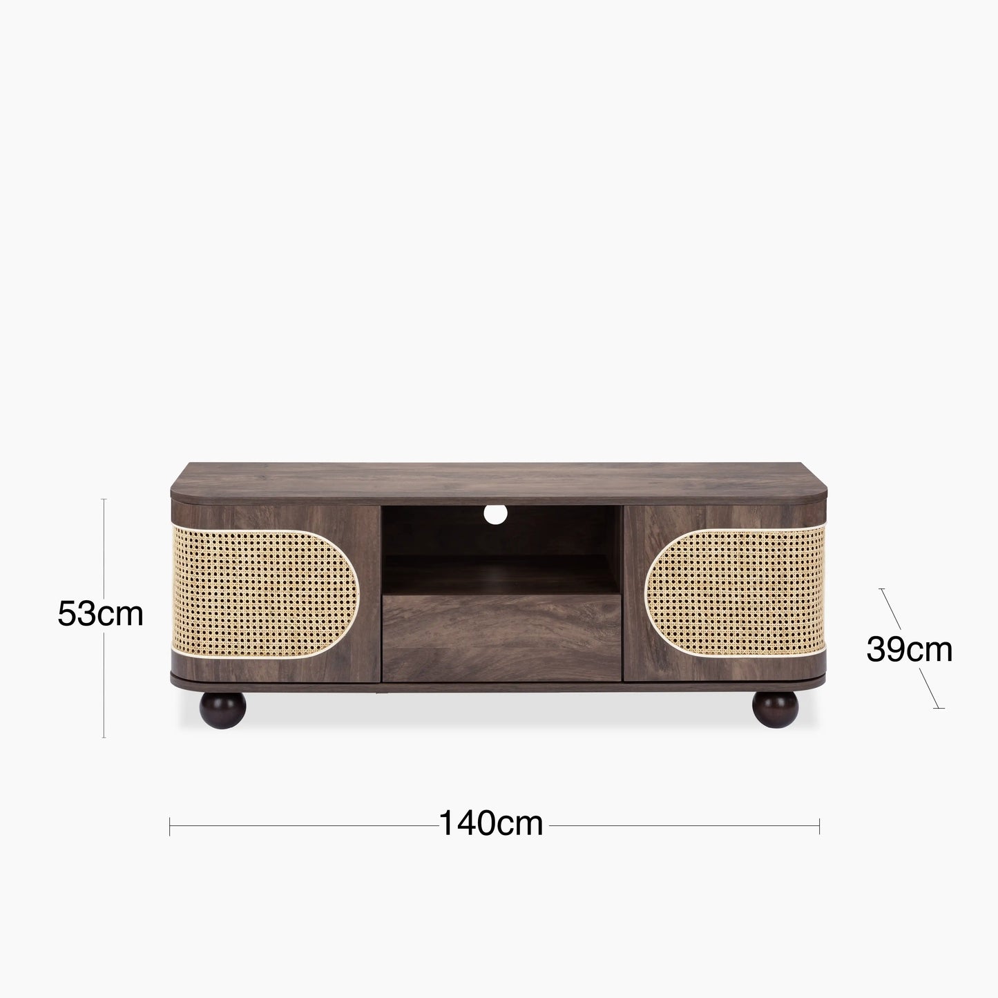 Una Wooden TV Stand Walnut