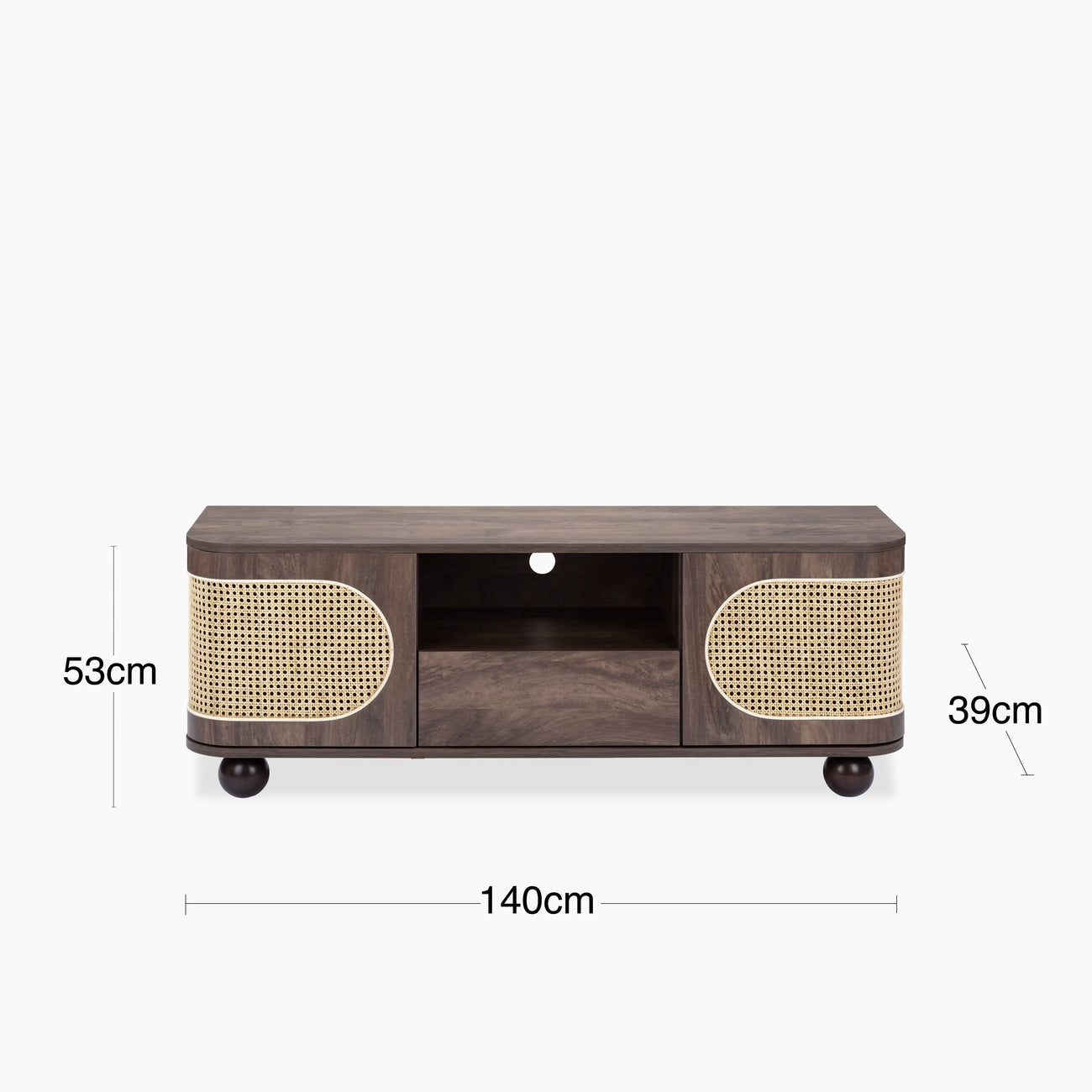 Una Wooden TV Stand Walnut