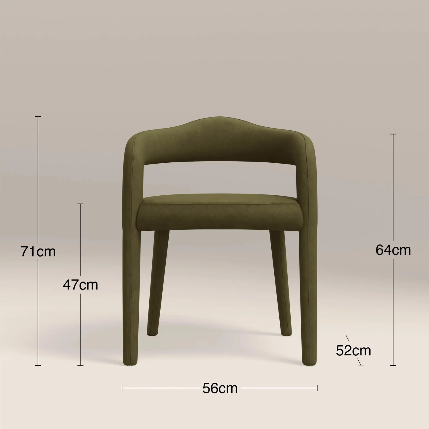 Ophelia Carver Dining Chair Moss Green