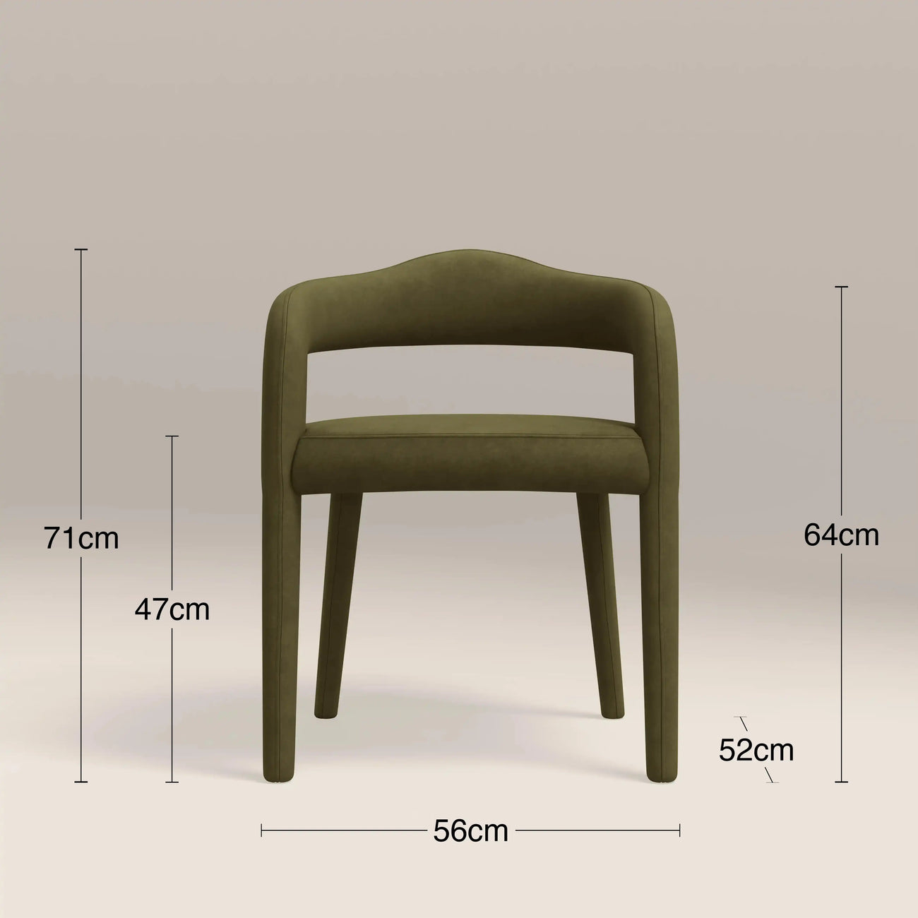 Ophelia Carver Dining Chair Moss Green