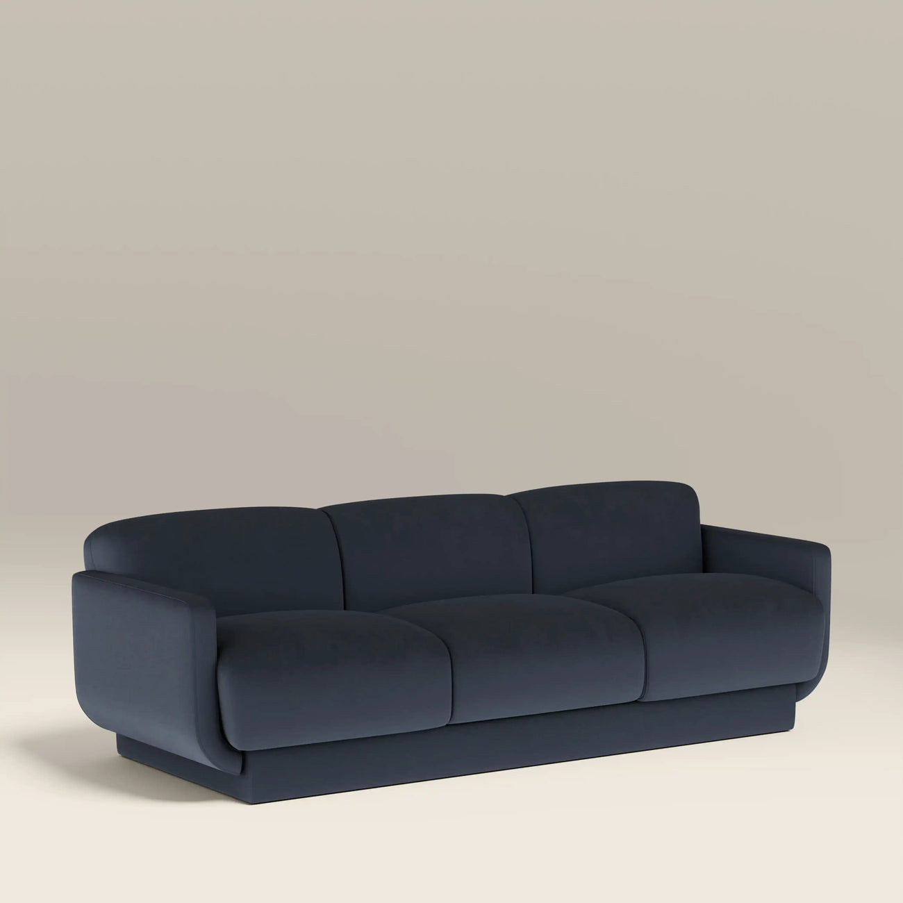 Connick 3 Seater Sofa Dark Blue
