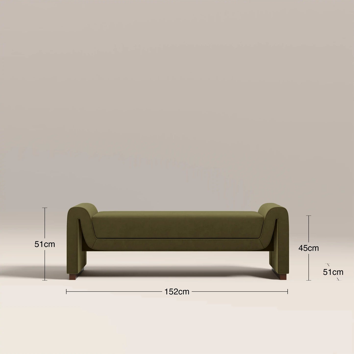 Bennett Bench Moss Green