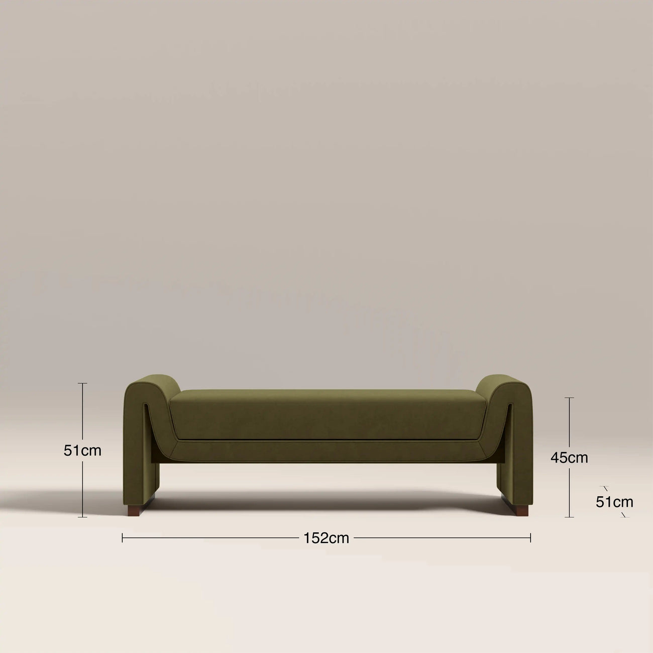 Bennett Bench Moss Green