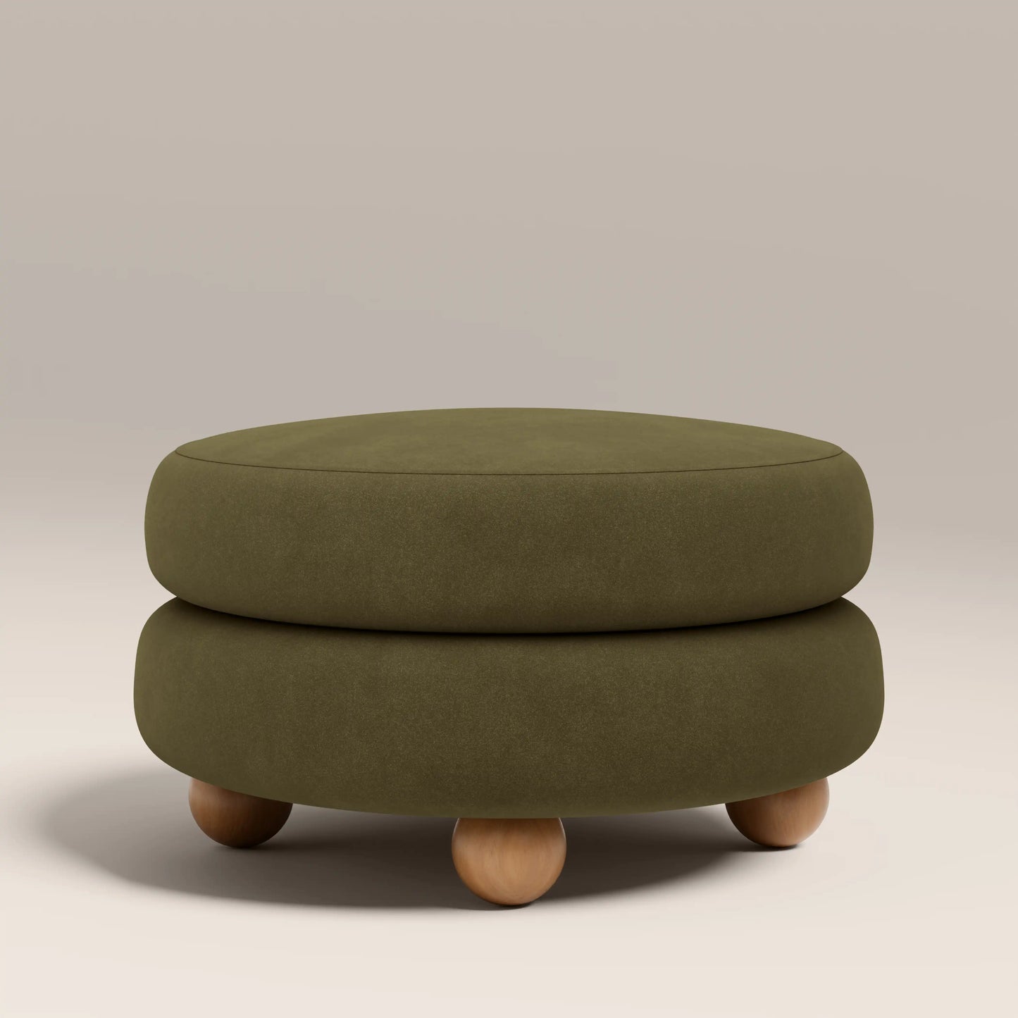 Hazel Footstool Moss Green
