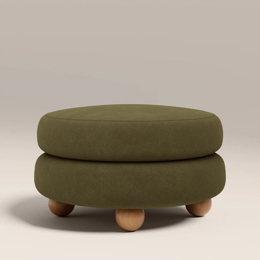 Hazel Footstool Moss Green
