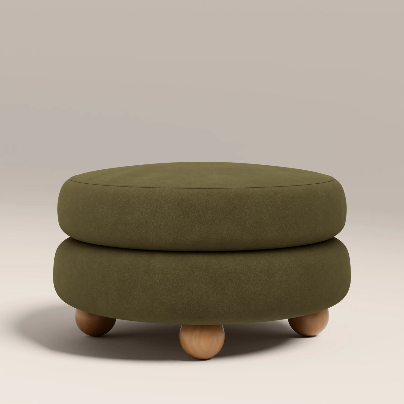 Hazel Footstool Moss Green