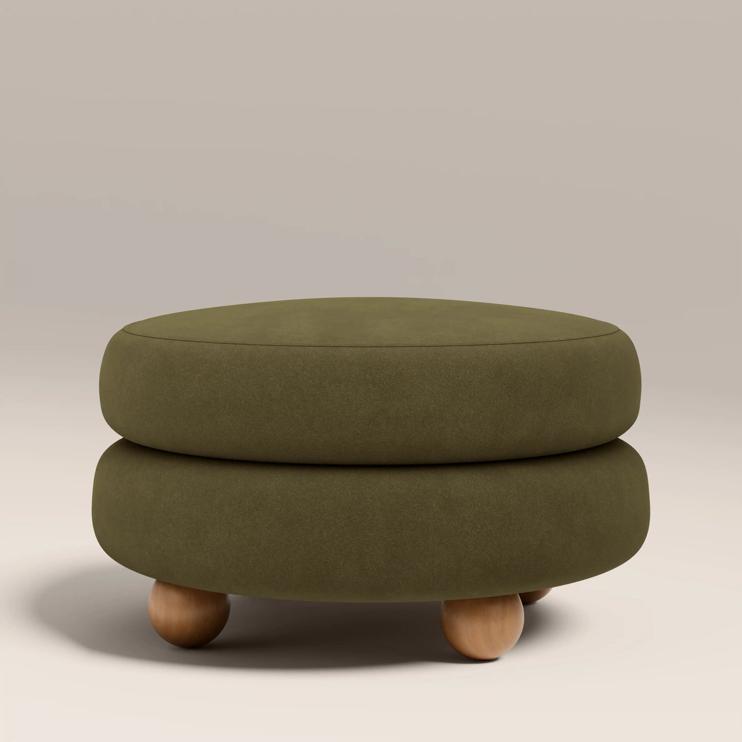Hazel Footstool Moss Green