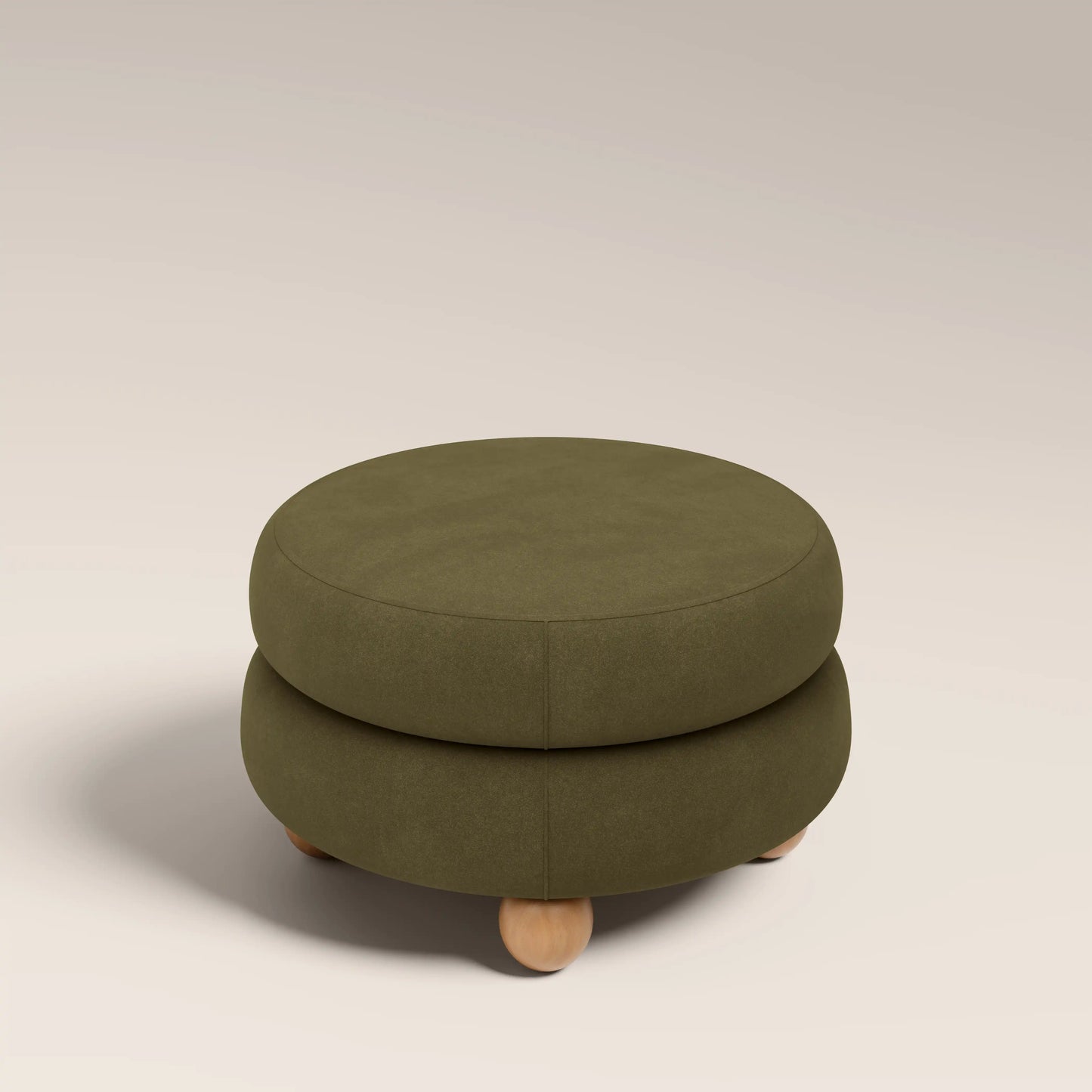 Hazel Footstool Moss Green