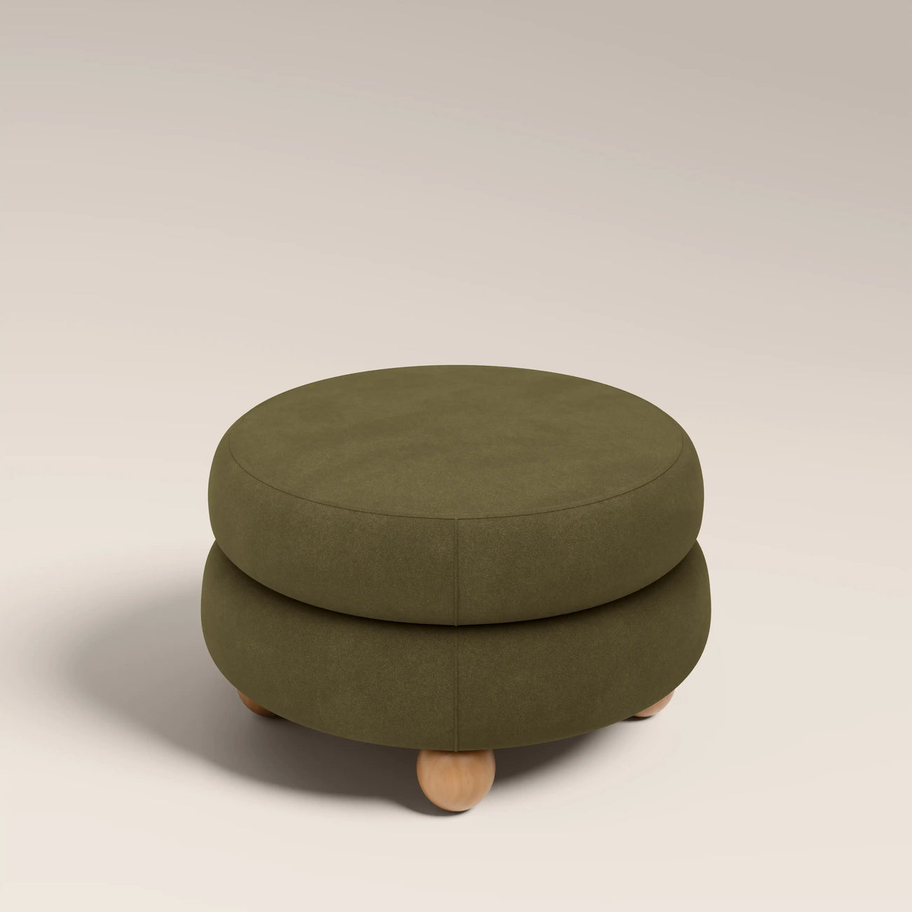 Hazel Footstool Moss Green