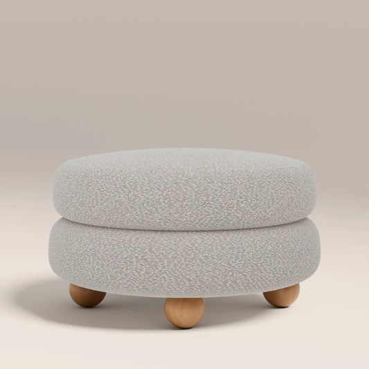 Hazel Footstool Speckled Stone