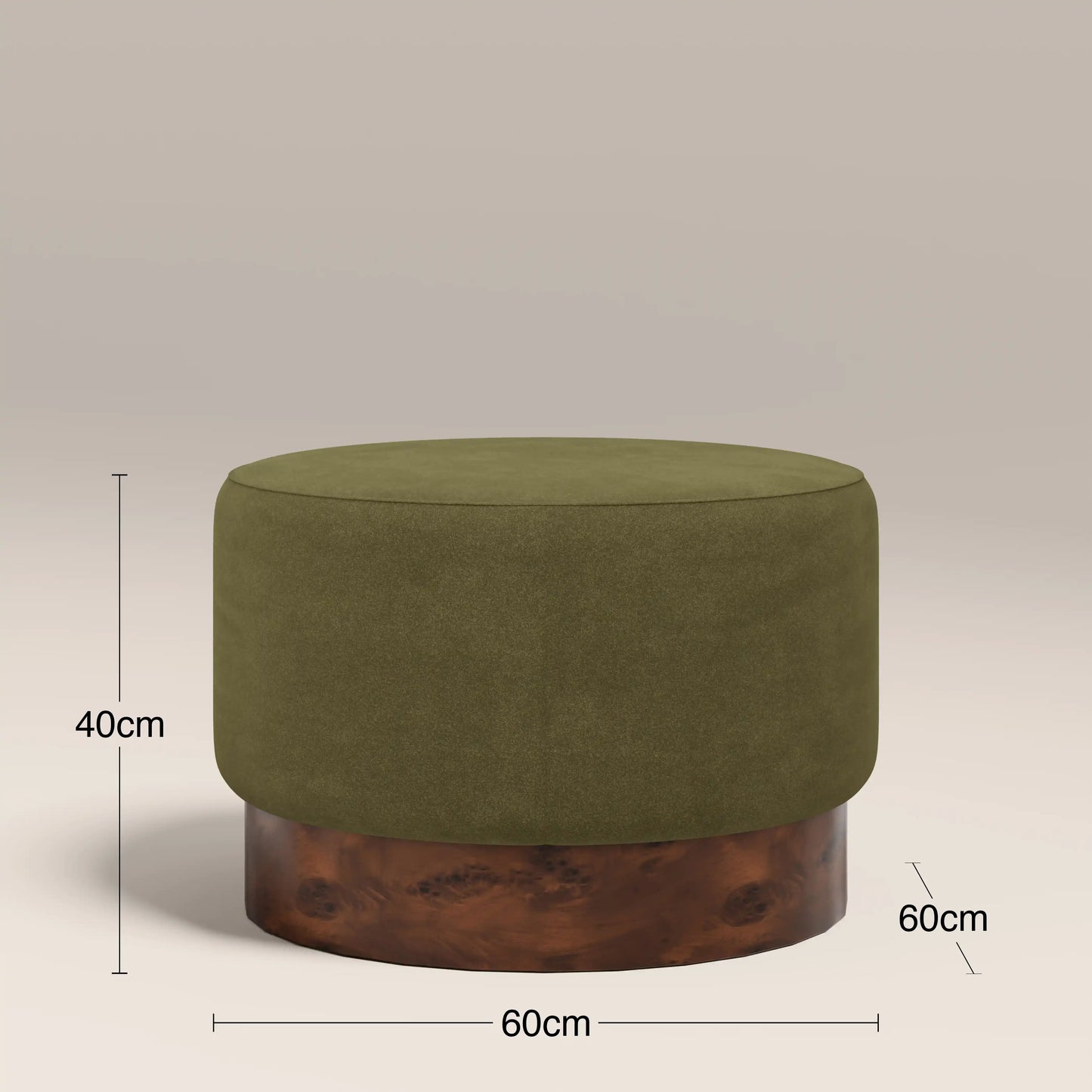 Marie Footstool Moss Green