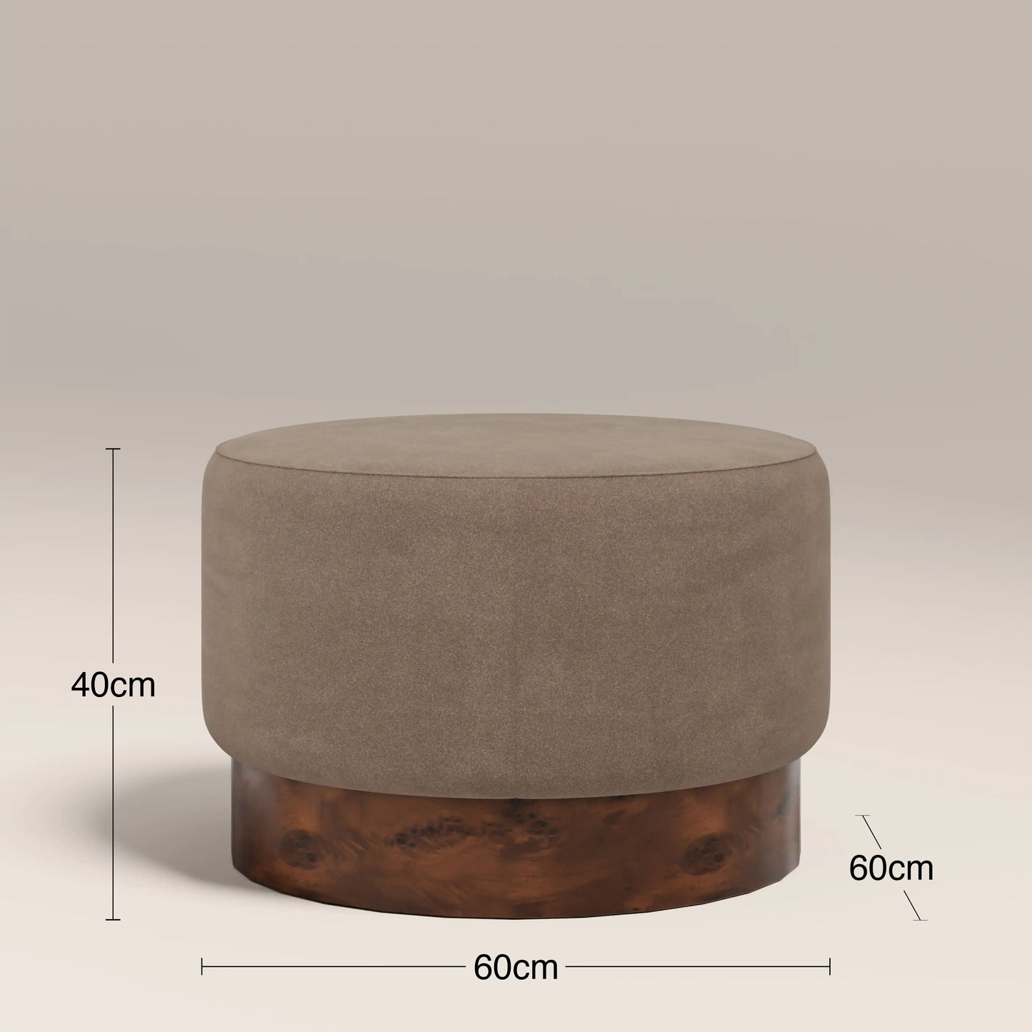Marie Footstool Truffle Brown