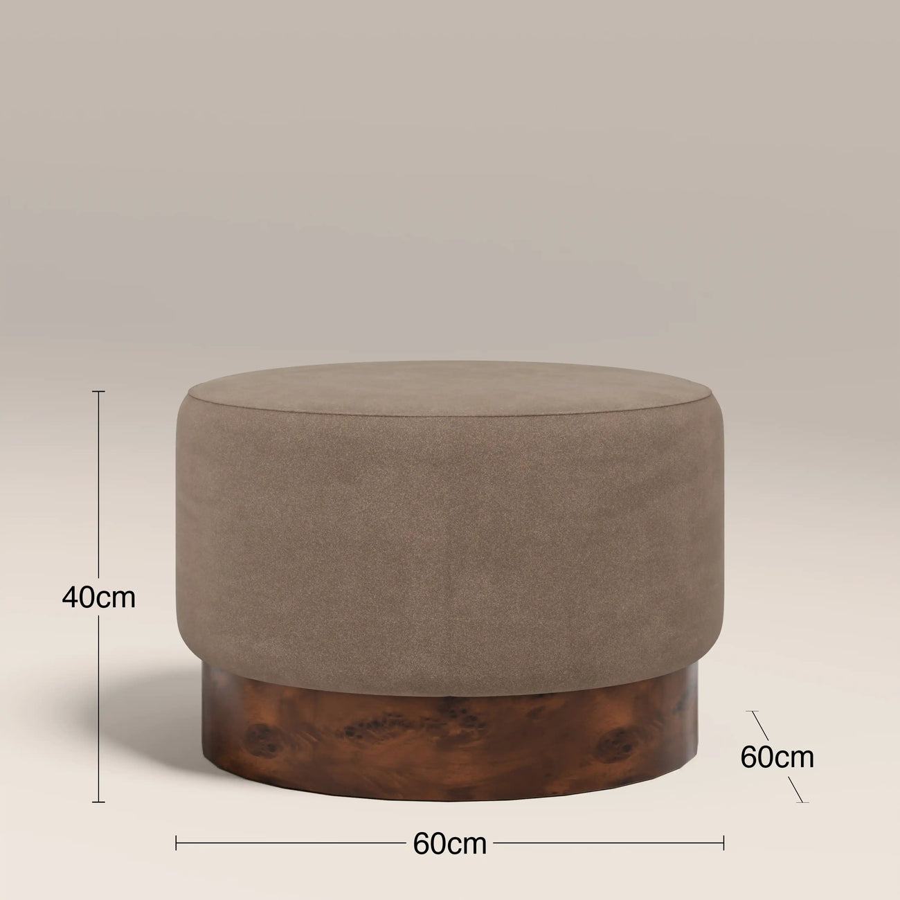Marie Footstool Truffle Brown