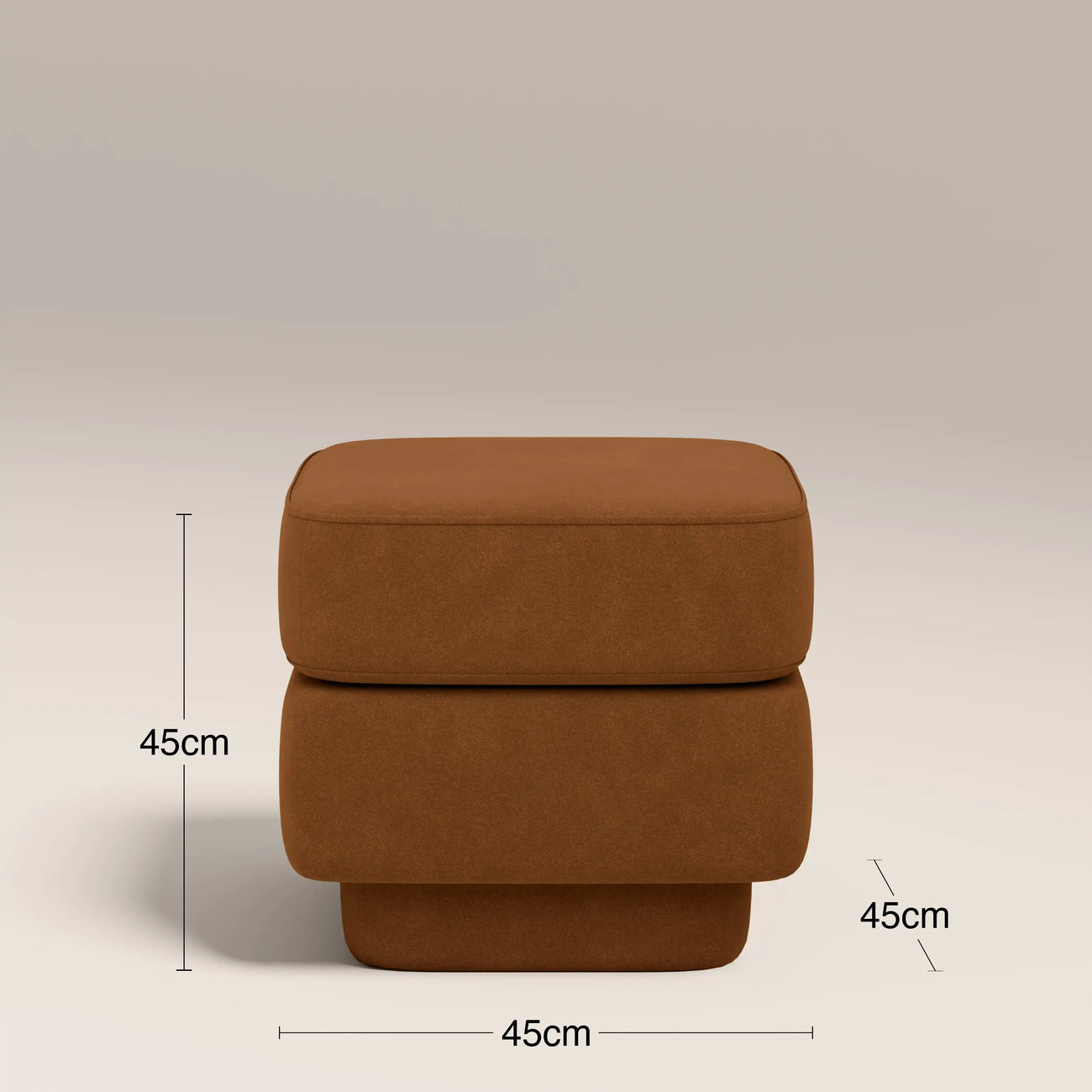 Ava Pouffe Caramel Brown