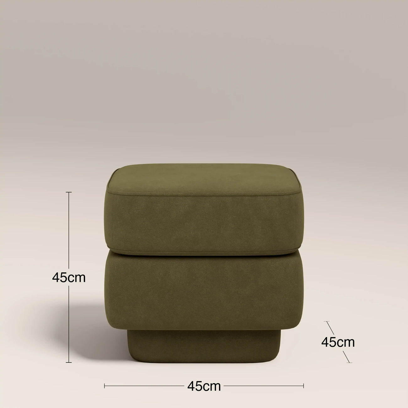 Ava Pouffe Moss Green