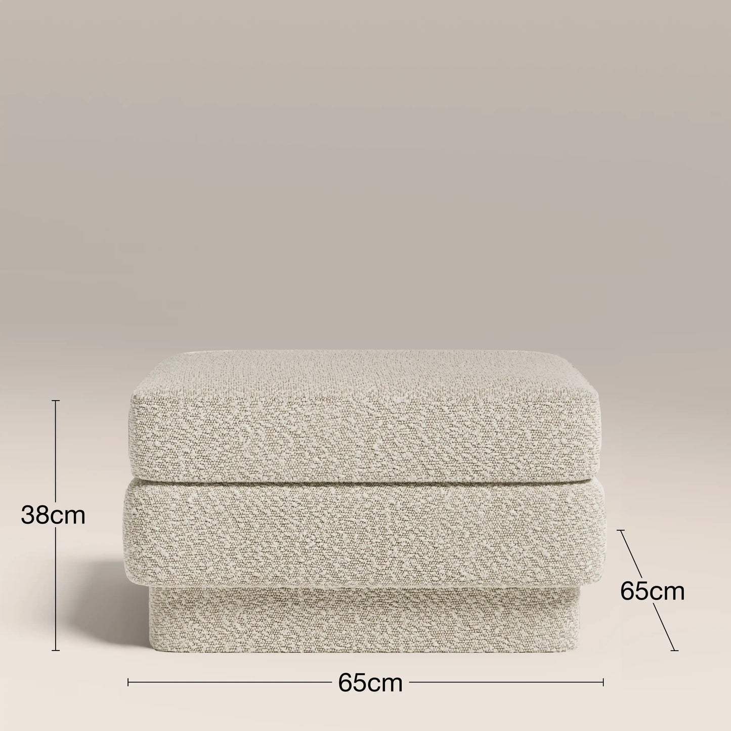 Ava Footstool Speckled Stone