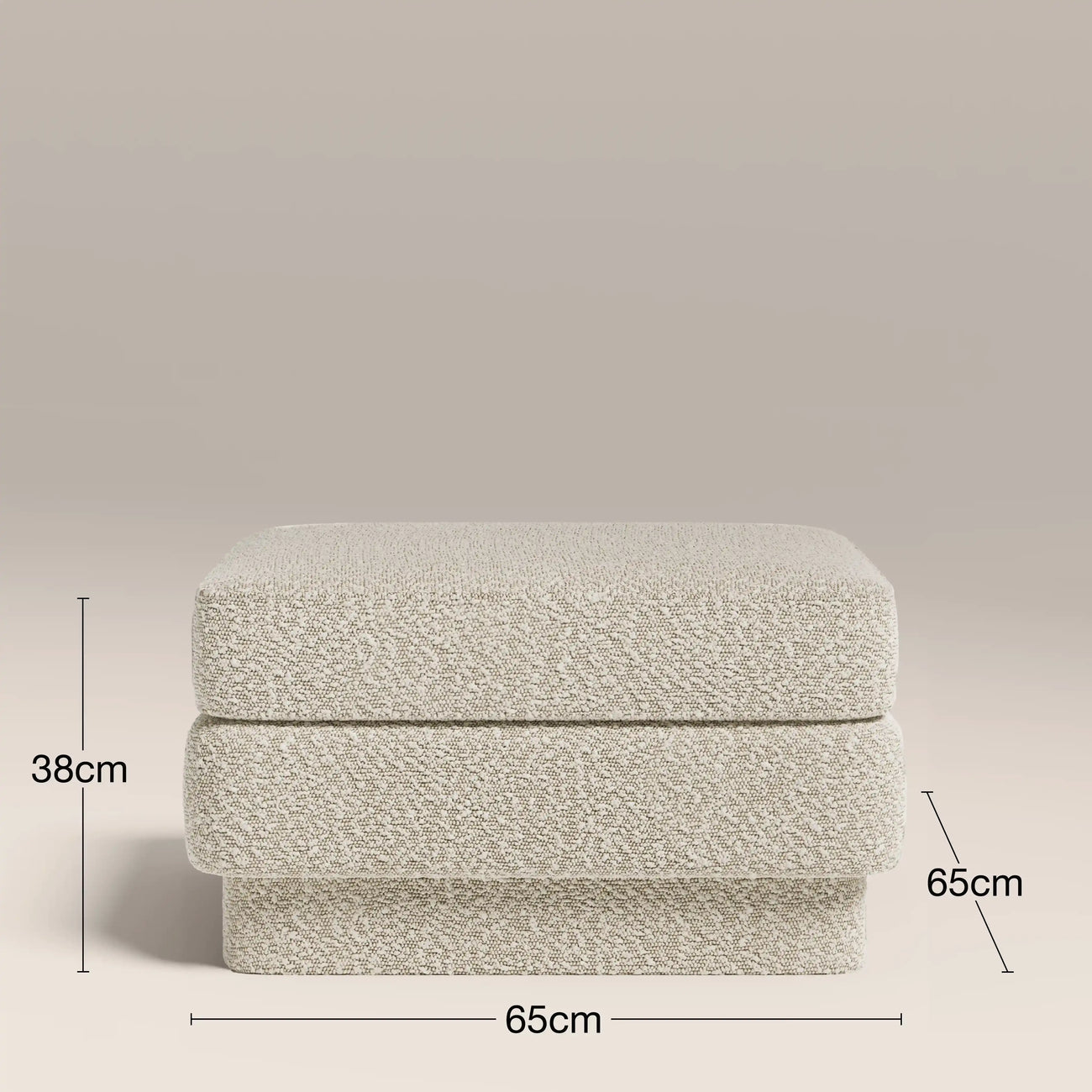 Ava Footstool Speckled Stone
