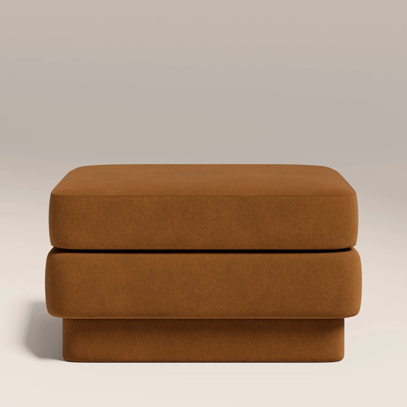 Ava Footstool Caramel Brown