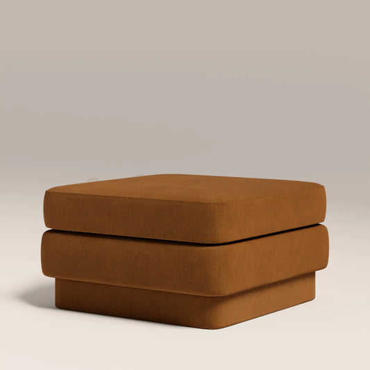 Ava Footstool Caramel Brown