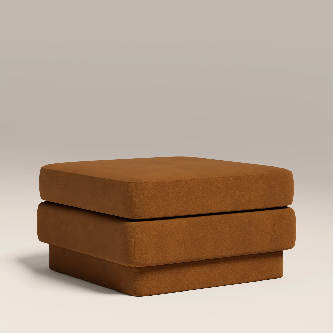 Ava Footstool Caramel Brown