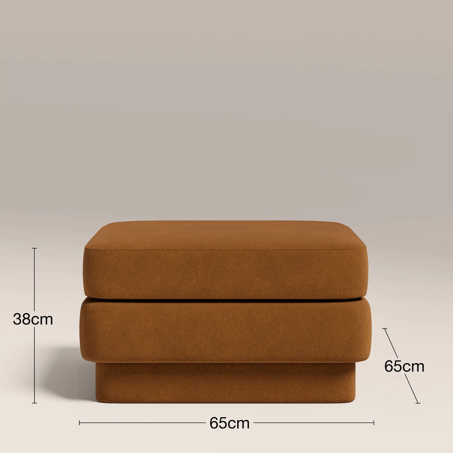 Ava Footstool Caramel Brown