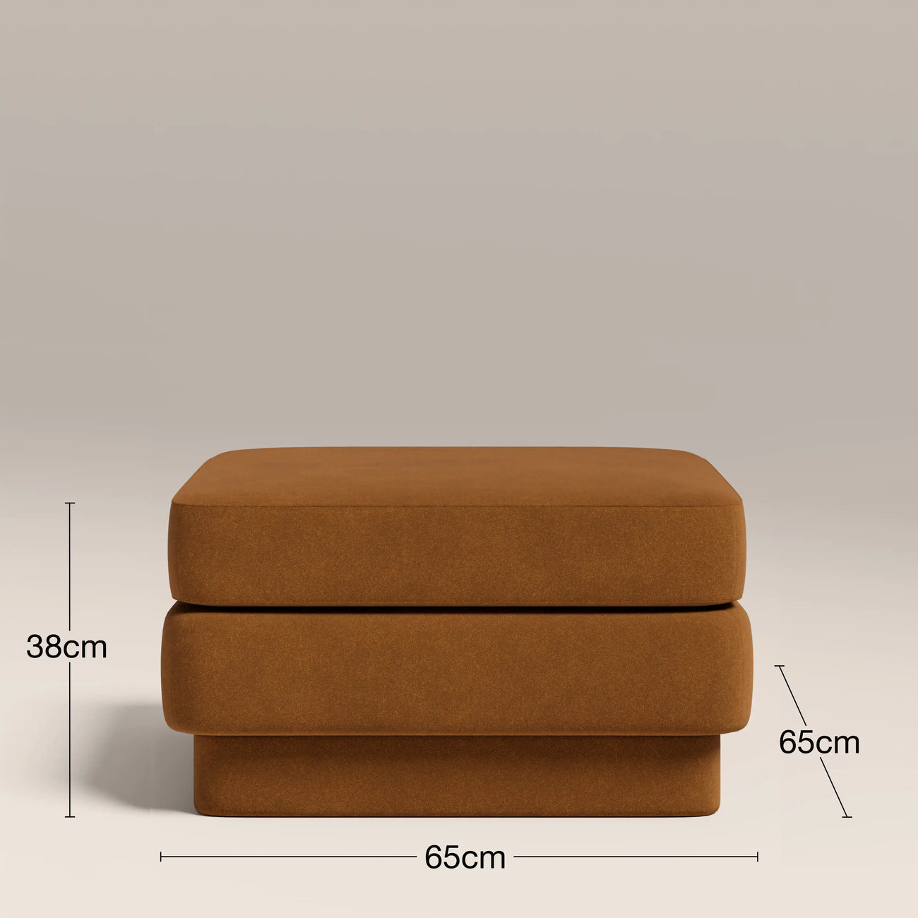 Ava Footstool Caramel Brown