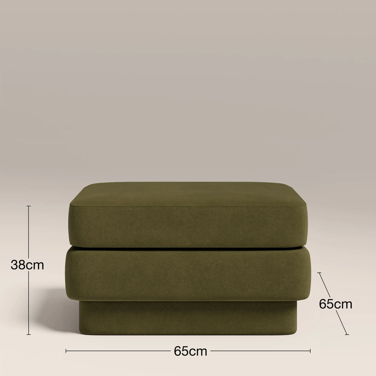 Ava Footstool Moss Green