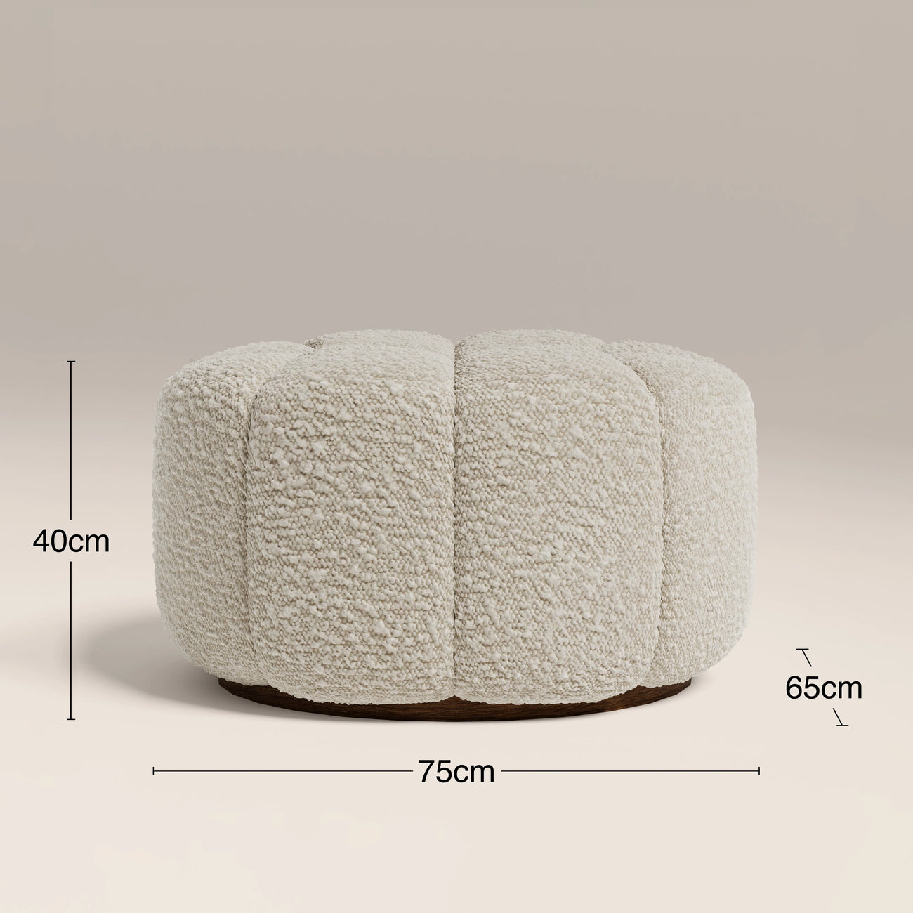 Ivy Footstool Speckled Stone