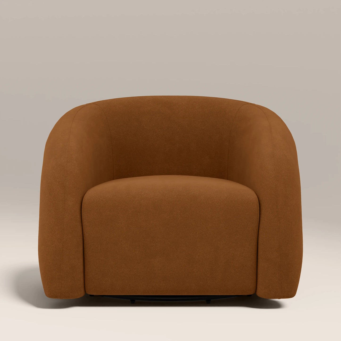Chaplin Swivel Accent Chair Caramel Brown