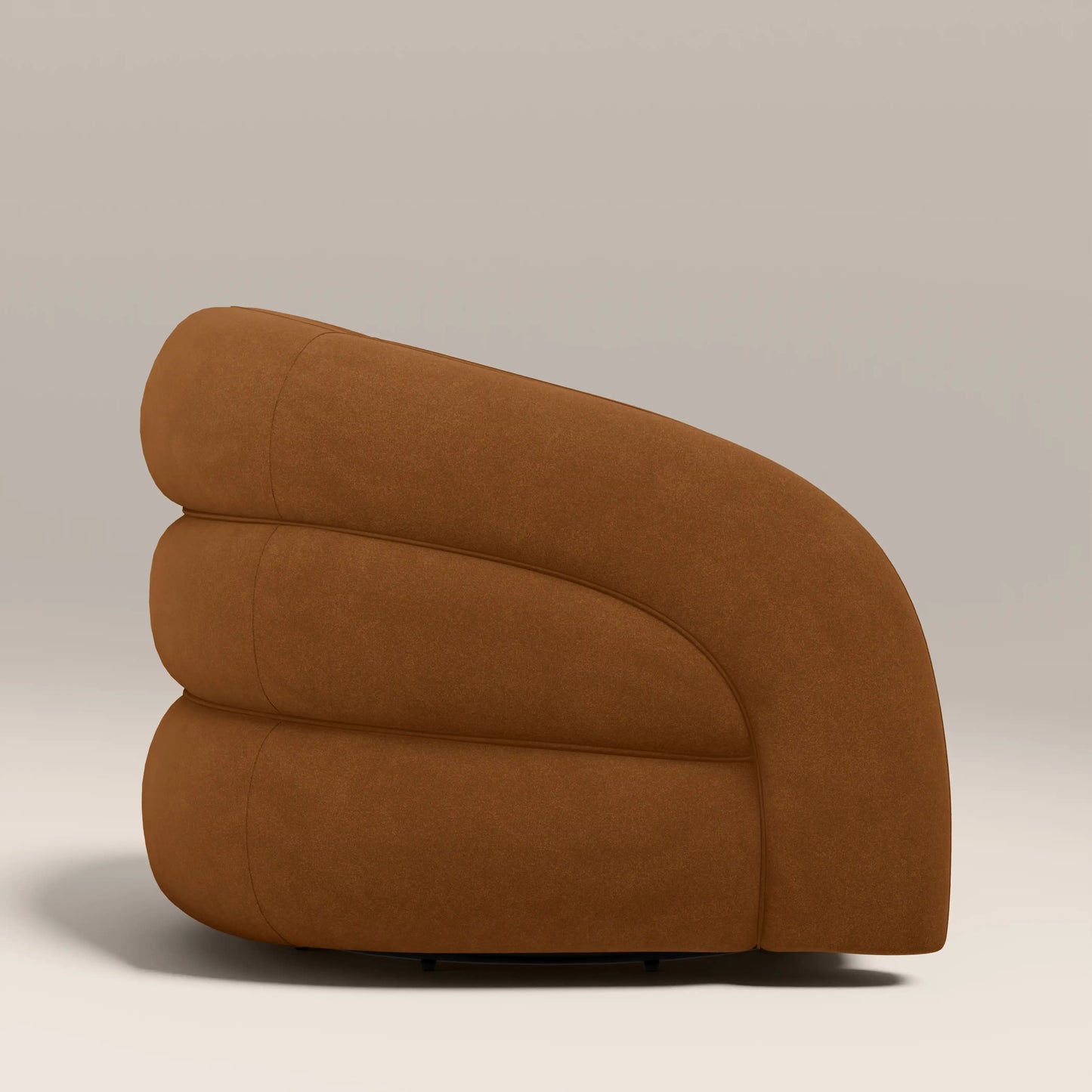 Chaplin Swivel Accent Chair Caramel Brown