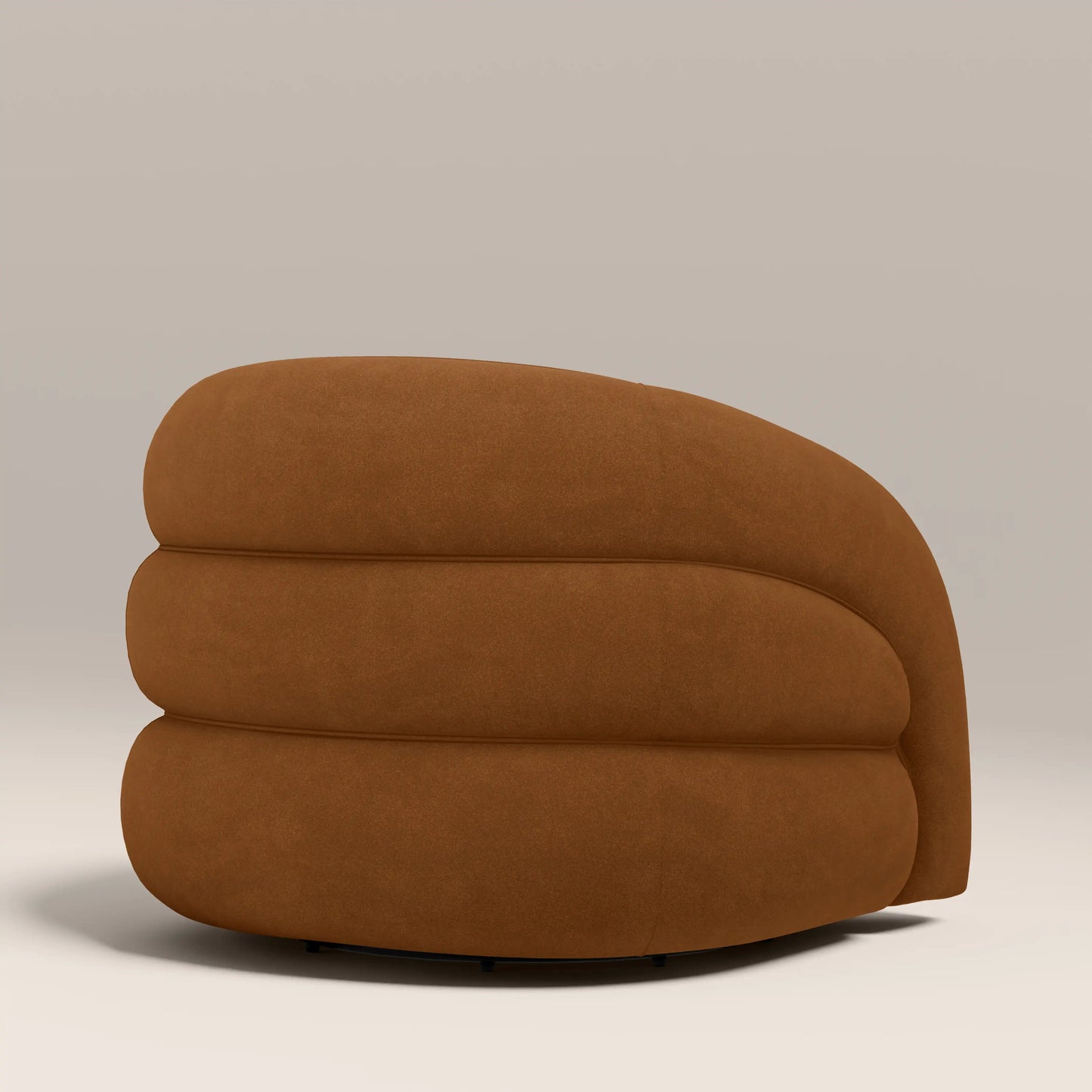 Chaplin Swivel Accent Chair Caramel Brown