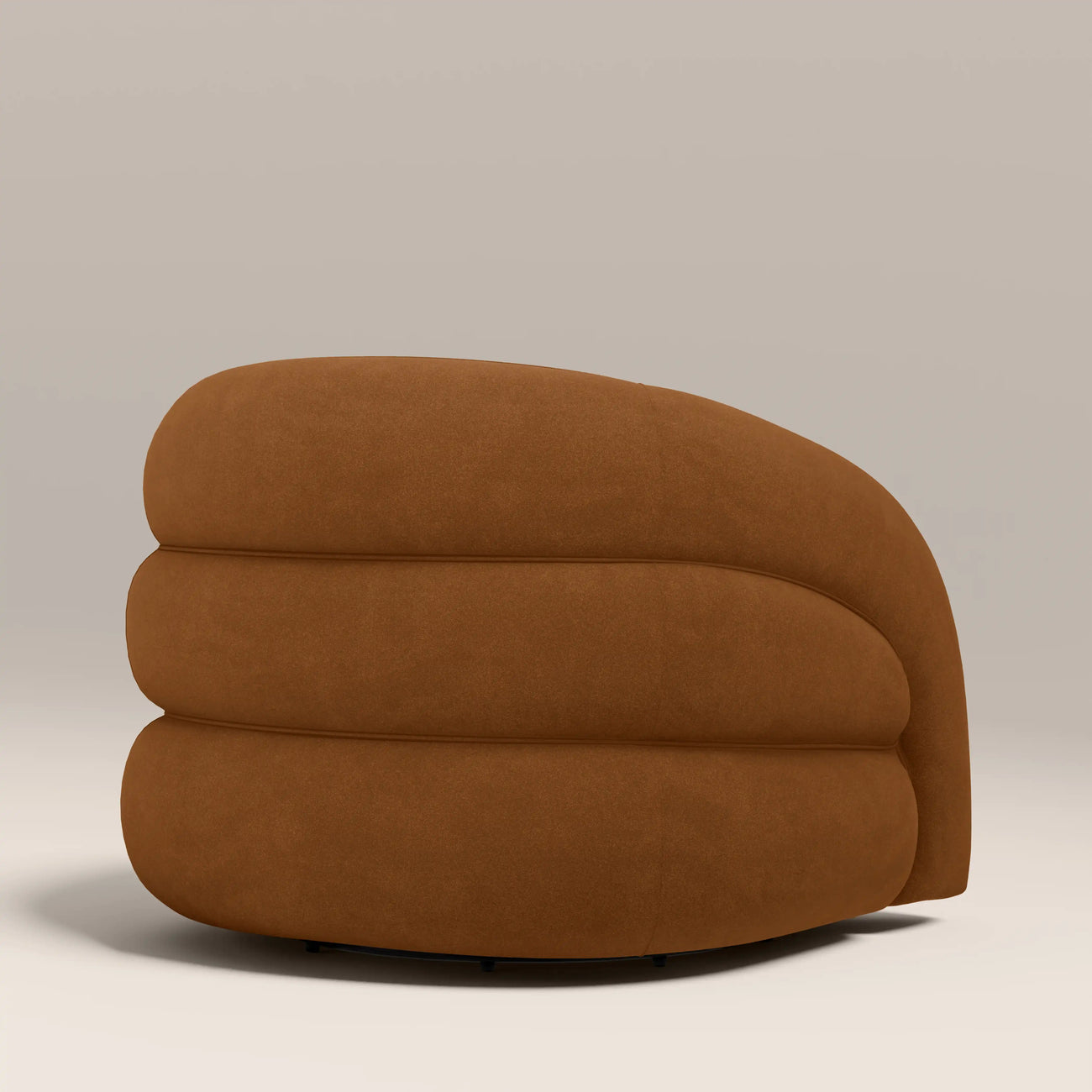 Chaplin Swivel Accent Chair Caramel Brown
