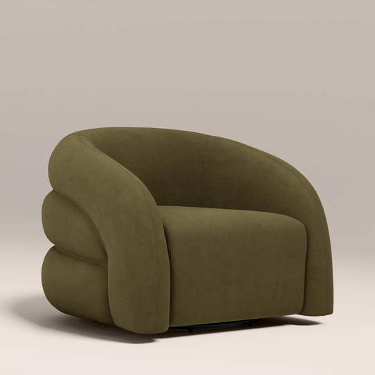 Chaplin Swivel Accent Chair Moss Green
