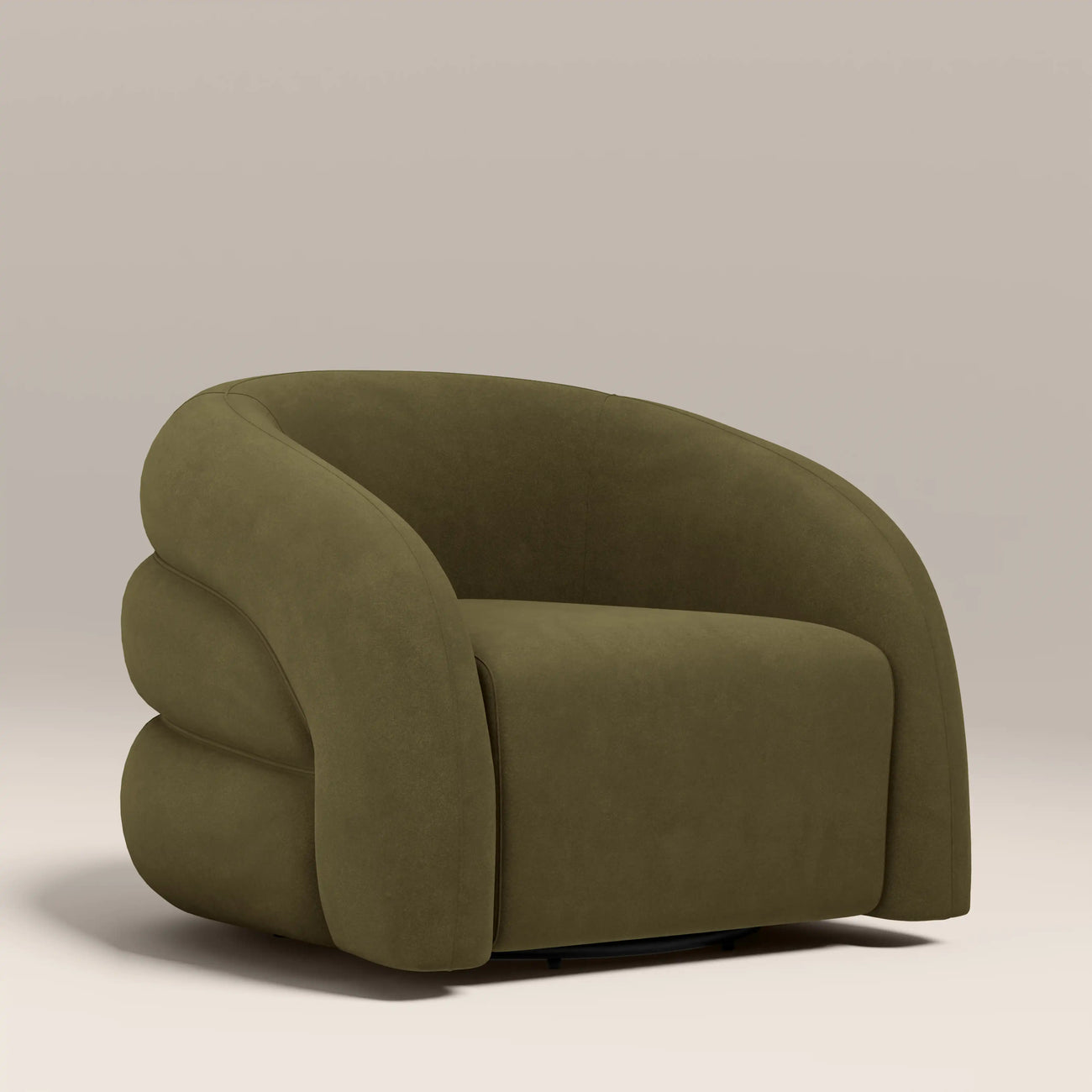 Chaplin Swivel Accent Chair Moss Green