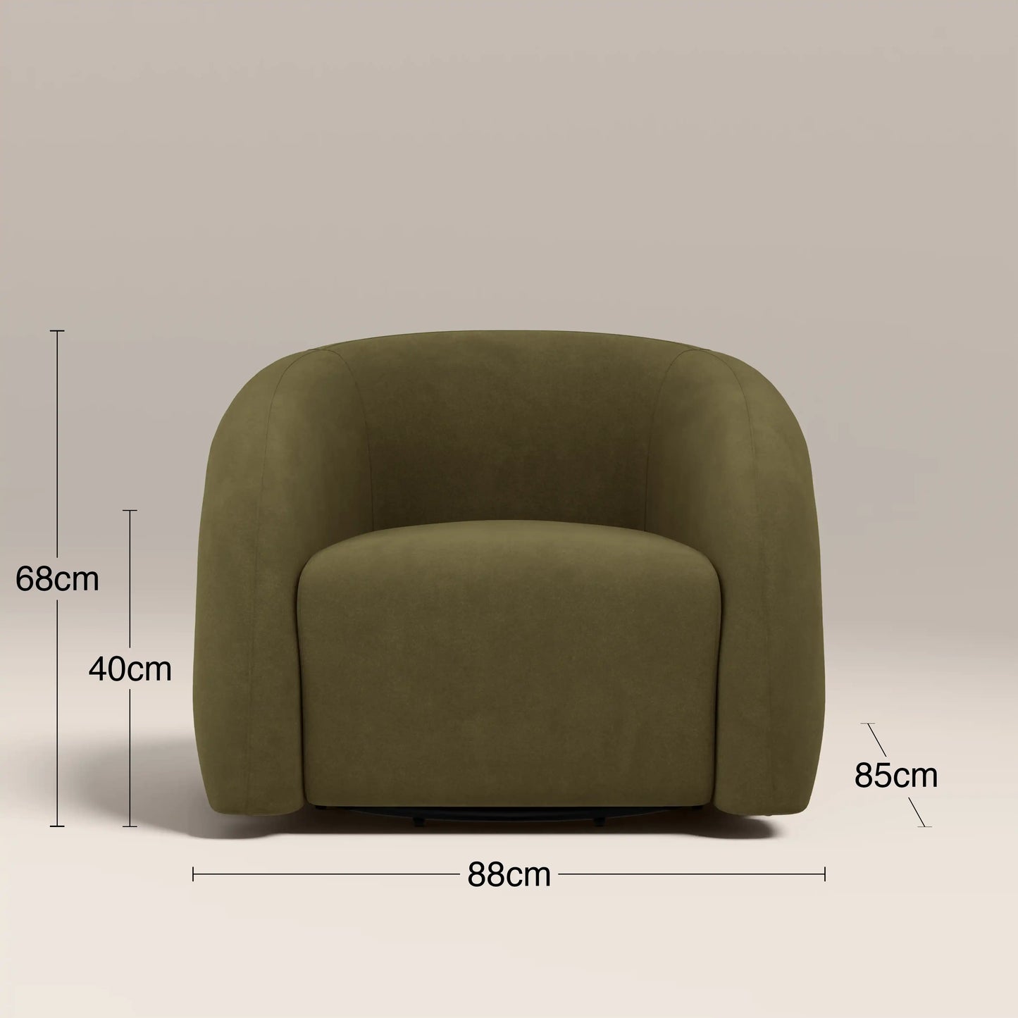Chaplin Swivel Accent Chair Moss Green